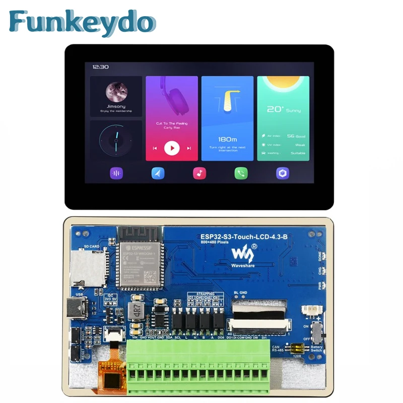Lolin S3 - Waveshare ESP32-S3 4.3 polegadas IPS Touchscreen