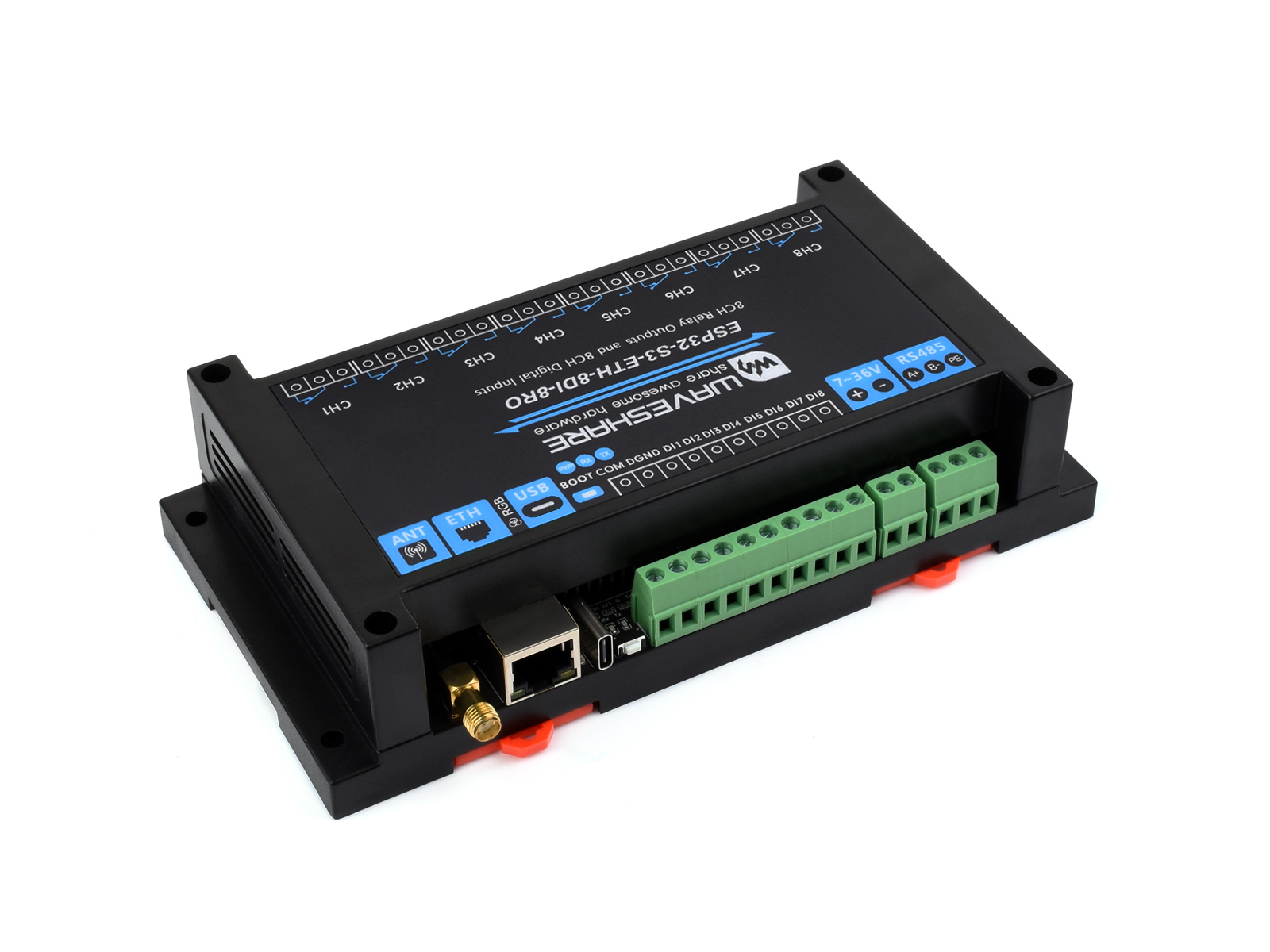 Waveshare industrial 8 canais  - Waveshare Esp32 avaliação e preço