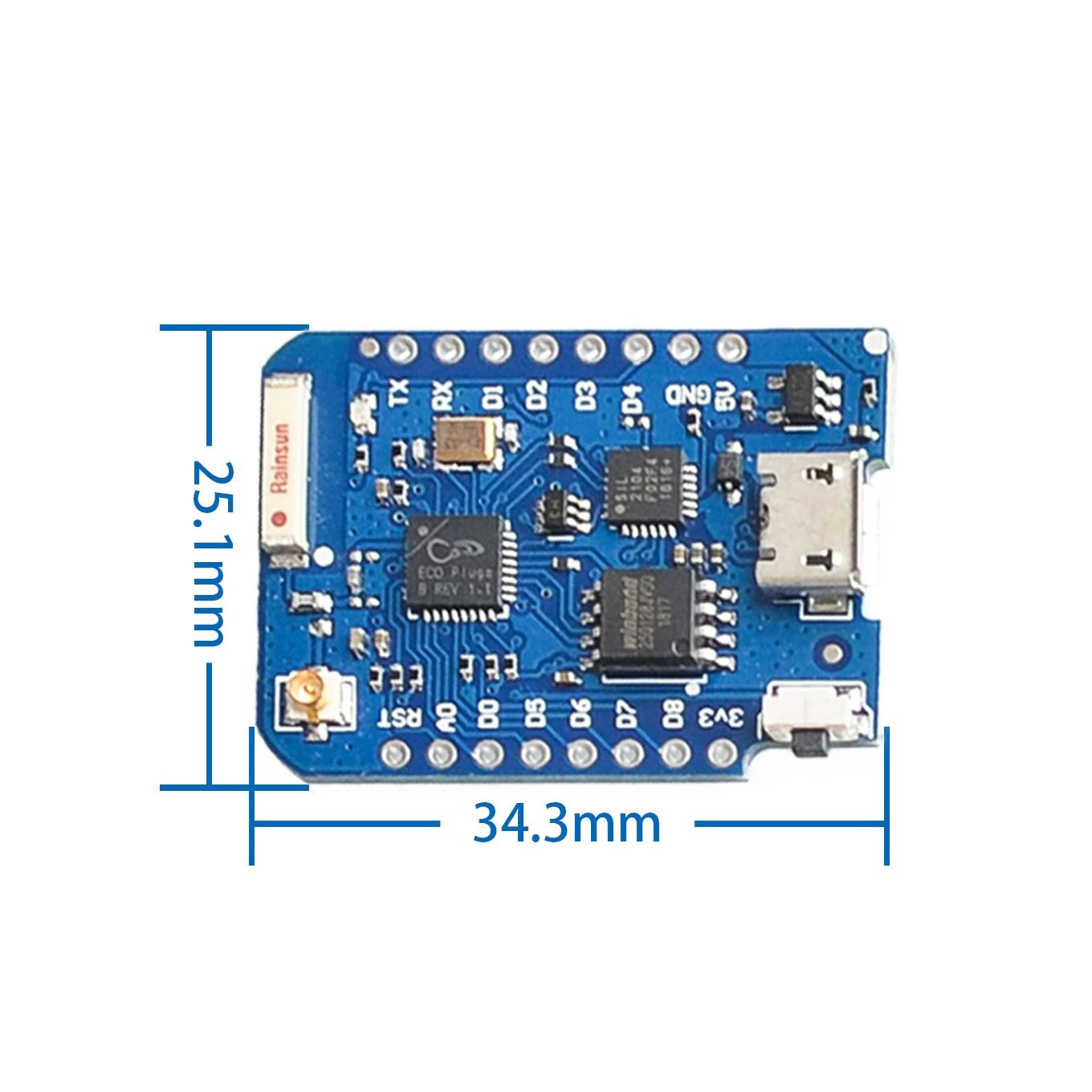 WEMOS-Conector Antena Externa, - Wemos D1 avaliação e preço
