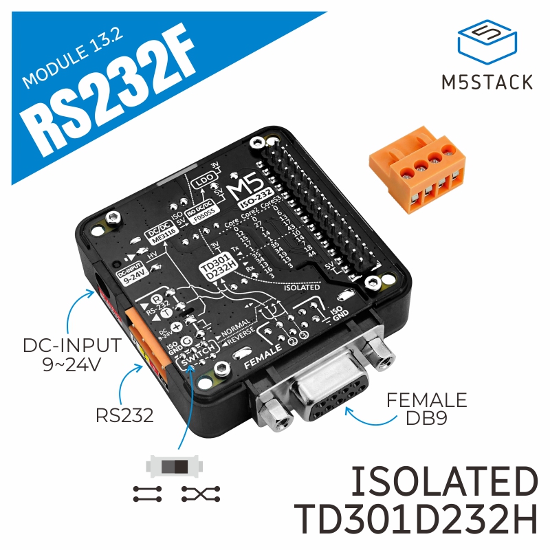 Módulo RS232 oficial M5Stack 1 - M5Stack avaliação e preço